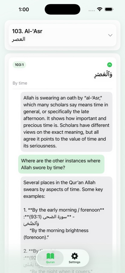 Follow-up question and answer flow
